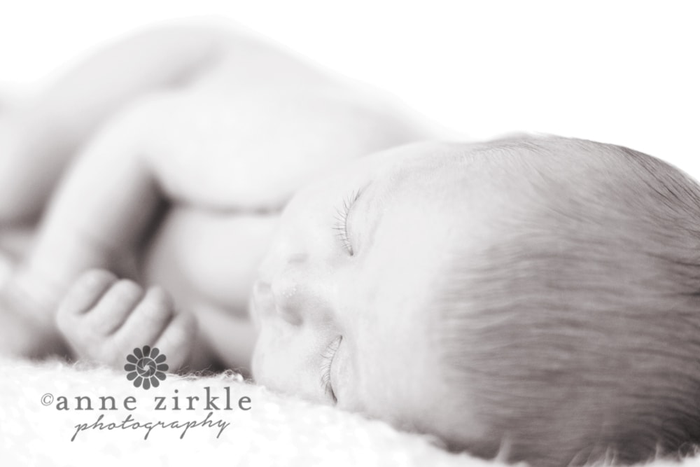 newborn with long eyelashes macro Mooresville and Lake Norman newborn baby photographer