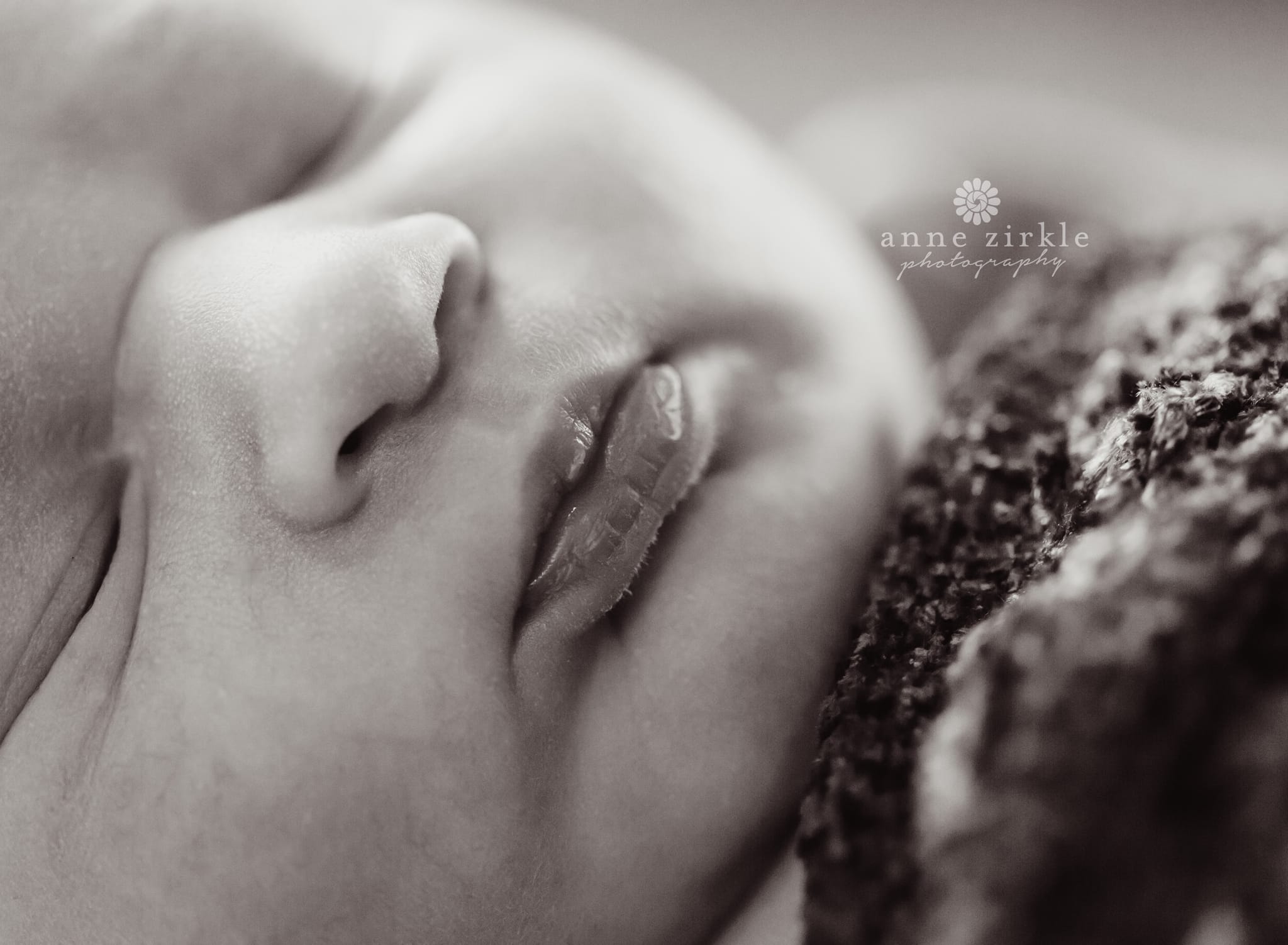 newborn lips macro Mooresville and Lake Norman newborn baby photographer